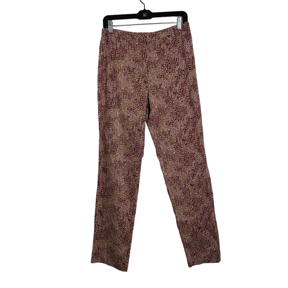 Peruvian Connection Pants NWOT Sz 8 Tribal Patterned Stretch Cotton Blend Boho